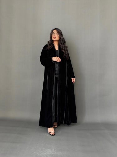 عباية مناسبات -مخمل شتوي