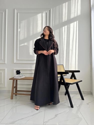 عبايه جوخ شتوي مع كشميري