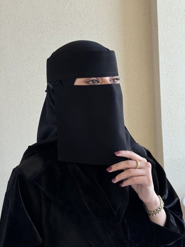 نقاب حرير ربط جميع المقاسات