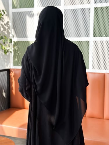 طرحة بندانة ربط + نقاب مشبك