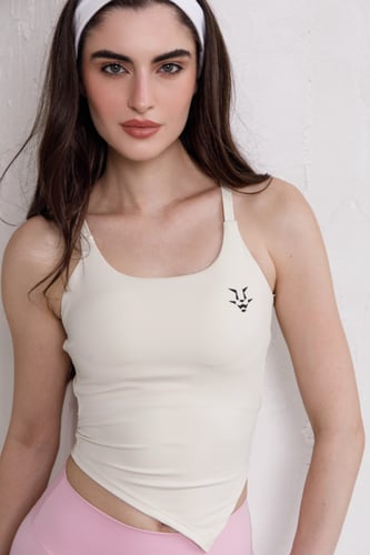 VIRAL TANK BRA WHITE دعم عالي