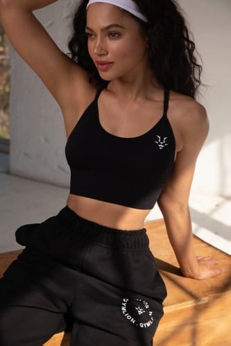 BLACK POWER SEAMLESS BRA