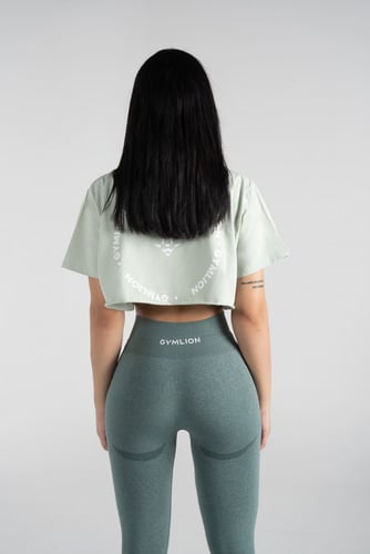 Green crop T-shirt