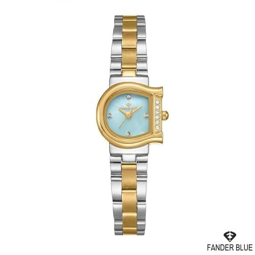 Women's Finderblow watch with steel strap, gold an...
