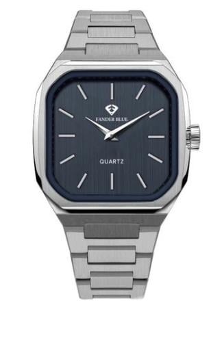 ساعة فندربلو رجالي بسير الستيل ميناء كحلي