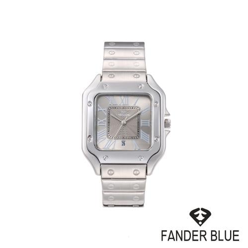 ساعة فندربلو رجالي بسير الستيل ميناء رمادي