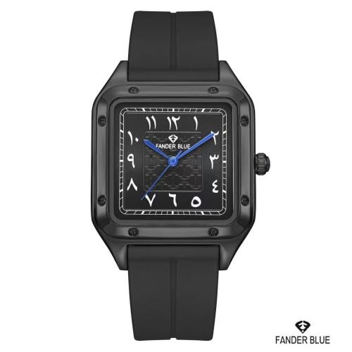 ساعة فندربلو رجالي بسير ربل اسود