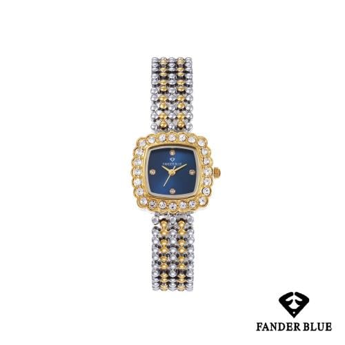 ساعة فندربلو نسائي بسير الستيل ميناء كحلي