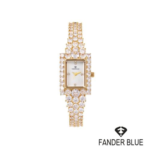 ساعة فندربلو نسائي زركون ذهبي