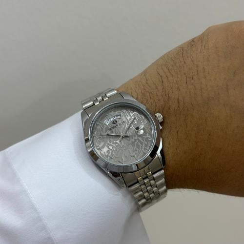 ساعة فندربلو رجالي بسير الستيل ميناء رمادي