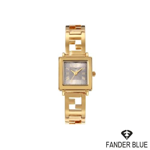 ساعة فندربلو نسائي بسير الستيل ذهبي ميناء رمادي