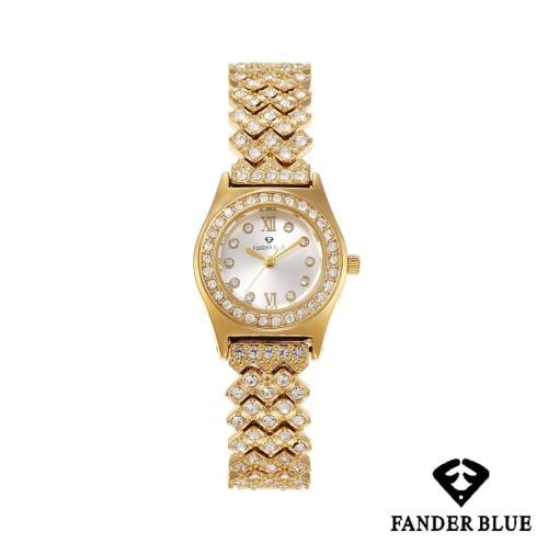 ساعة فندربلو نسائي كرستال بسير الستيل ميناء ابيض