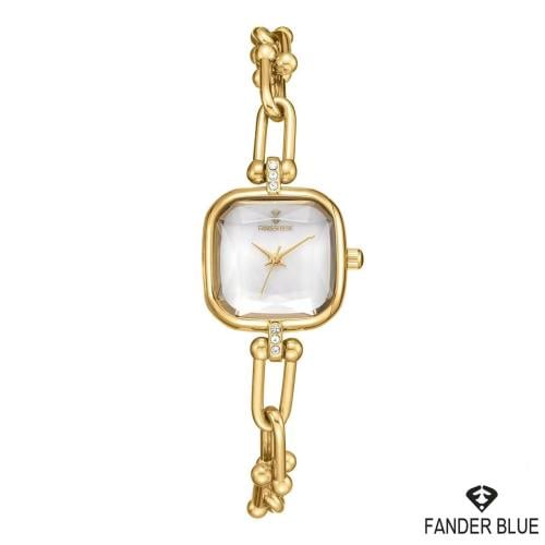 Women's Finderblow watch with gold steel strap, wh...