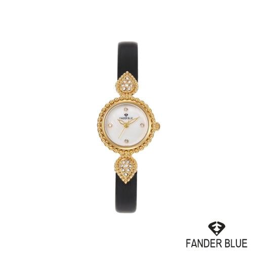 ساعة فندربلو نسائي جلد ميناء ابيض