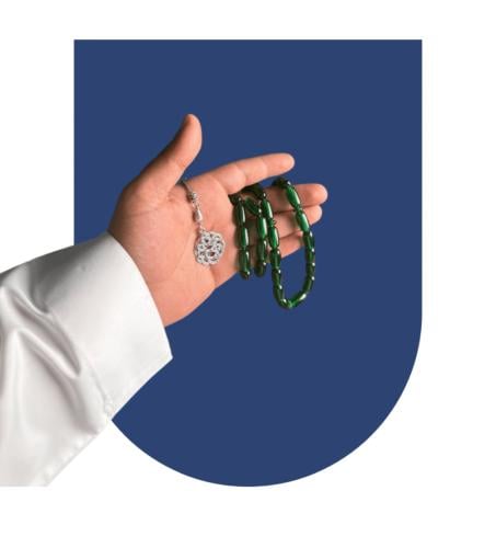 سبحة اكريلك باللون الأخضر