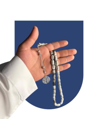 سبحه اكريليك رصاصي