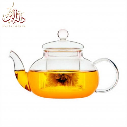 ابريق شاي زجاجي 600 مل - مع مصفاة زجاجية