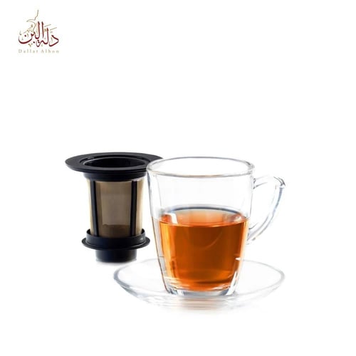 كاسة شاي زجاج 250مللي مع فلتر