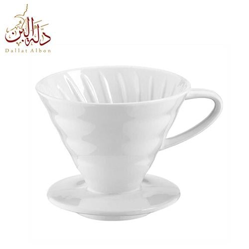 قمع تقطير سيراميك V60 - لون أبيض