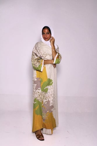 Italian floral patterned abaya