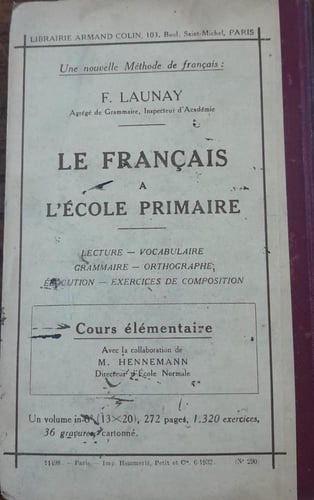 la premiere annee de lecture courante (E11)