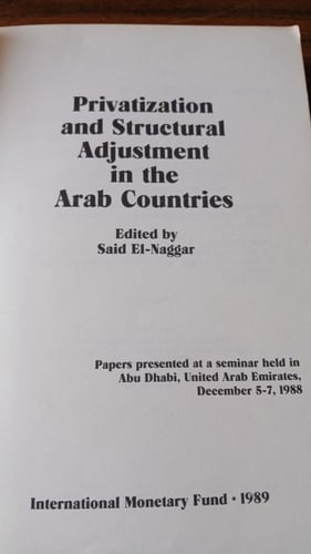 privatization and structural adjustment in the ara...