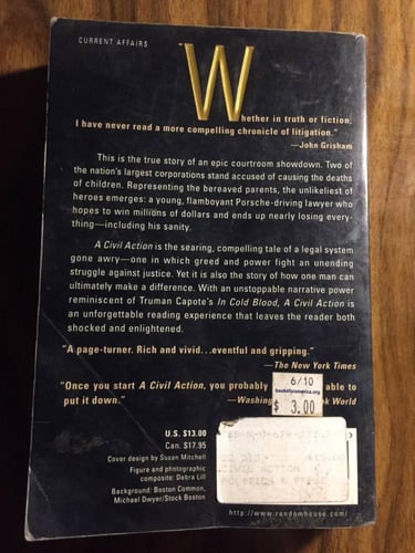 A civil action- Jonathan Harr (P14)