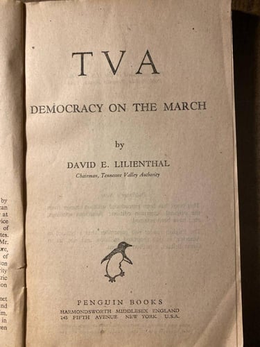 TVA " Democracy on the bench " - David E. Lilienth...
