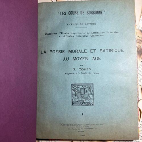 La poesie morale et satirique au Moyen Age - G. Co...