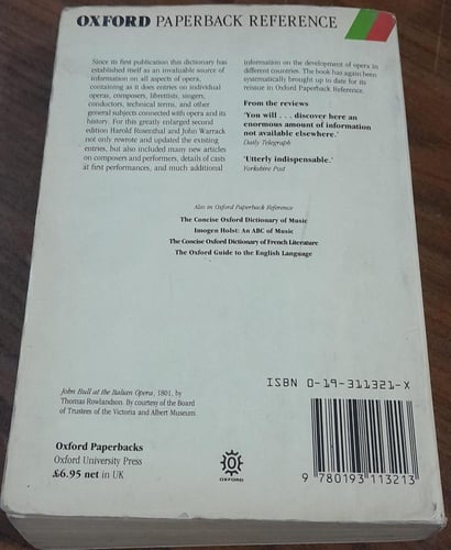 the concise oxford dictionary of opera (E8)