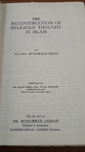 the reconstruction of religious thought in islam (...