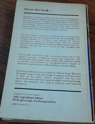 the occult arts of ancient egypt- By: Bernard Brom...