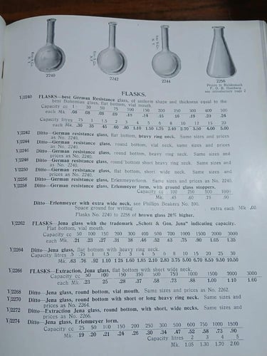 (E14) chemical apparatus and laboratory supplies