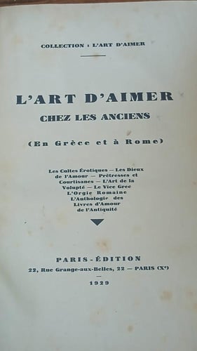 lart daimerchez les anciens (T5)