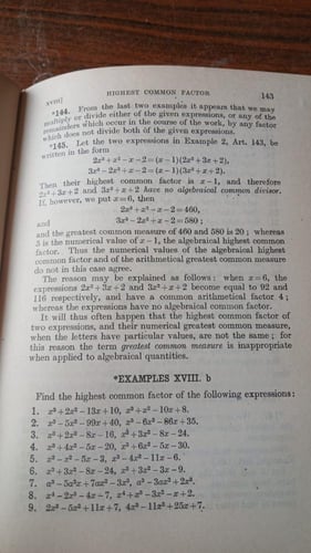 elementary algebra (T5)