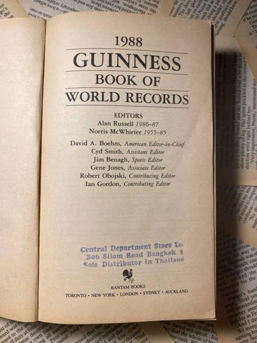 Guinness book of world records (Q6)