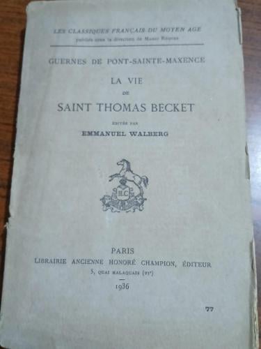 la ((E3)vie de saint thomas becket