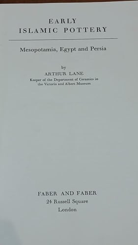 early lslamic pottery (E16)