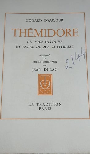 Themidore ou mon histoire et celle de ma maitresse...