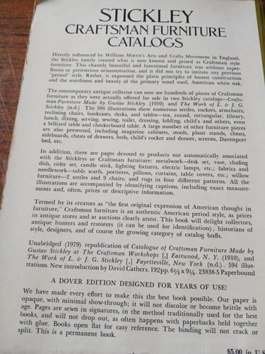 stickley craftsman furniture catalogs(P7)