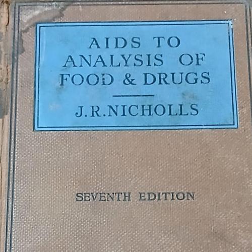 aids to analysis of food & drugs (E16)
