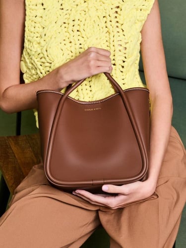 حقيبة توت باق ميني ليلى الأنبوبية -بني