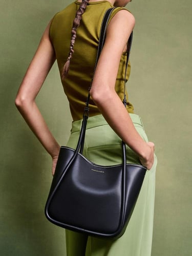 حقيبة توت باق ميني ليلى الأنبوبية -اسود