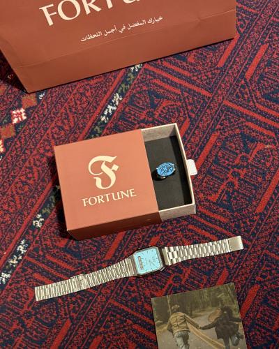 بوكس خاتم فضه وساعه كاسيو