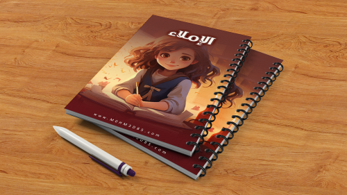 تصميم جاهز دفتر مدرسي ( الإملاء ) بنات