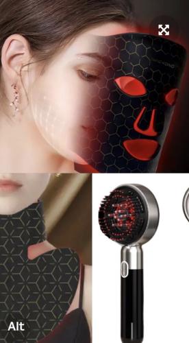 مجموعه ( قناع الاضواء+ قناع الرقبه+فرشاة الضوء الا...