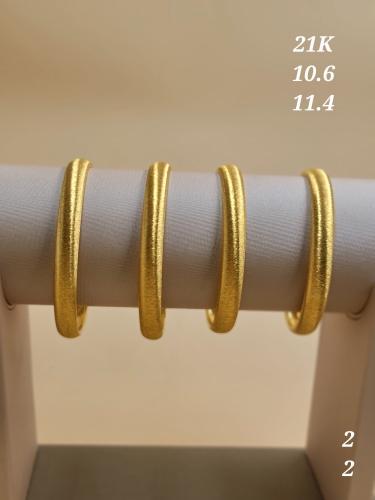 Laser-etched gold-plated Banjara - 21 karat - size...