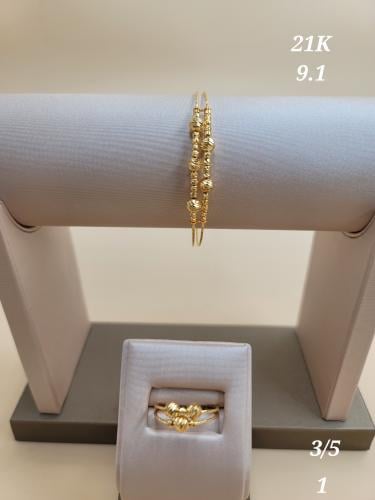 A set of bracelet and ring gold Doreen Doreeka - 2...