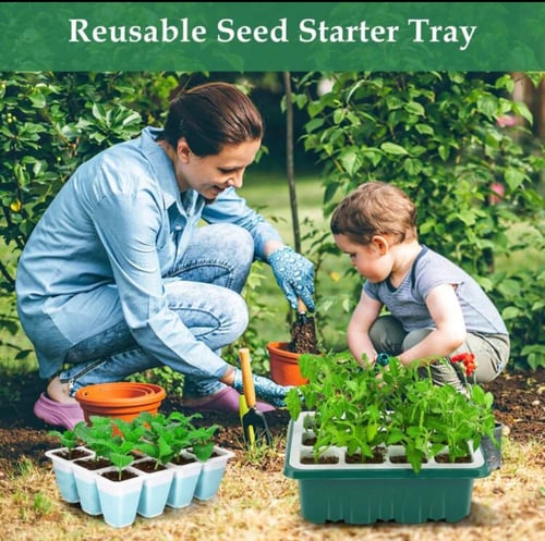 صواني تشتيل 12 عين مرنة لفصل الشتلات بسهولة