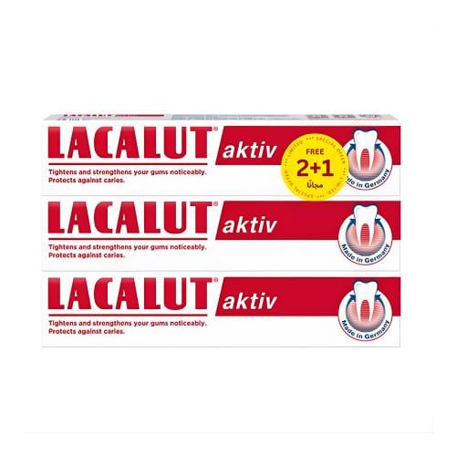 لاكالوت معجون اسنان اكتيف 75 مل (2+1)